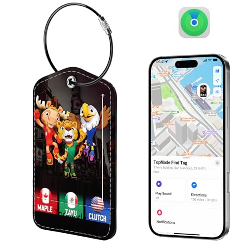 Image of TopMade Luggage Tags, Works with Apple Find My, Smart Suitcase Tag Tracker