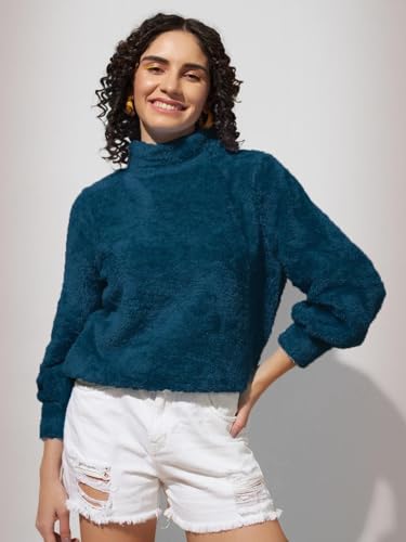 Image of THE DRY STATE Women's Fur Pull Over With High Neck