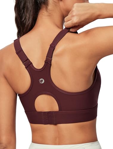 Image of IUGA High Impact Sports Bras for Women High Support Racerback Sports Bra with Sewn-in Pads Adjustable Straps