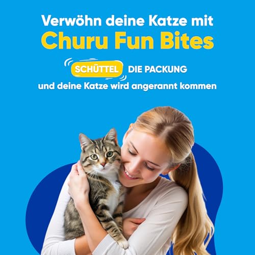 INABA Churu Fun Bites Hochwertige Proteine mit 56% Huhn, Ohne Getreide, Ohne Zucker Katzen Leckerlies, Ohne Tierische Nebenprodukte, Weiche Leckere Katzenleckerlis in kleinen Häppchen 96 g (1er Pack)