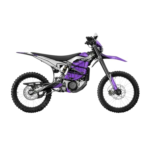 Image of Surron Ultra Bee Graphics Kit Wrap - Grunge Stripe Purple - Sur-Ron Skin - Premium 3M Vinyl Protective Wrap Decal Cover - Easy to Apply | Crafted in The USA by MightySkins