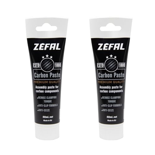 ZEFAL Carbon Paste Fahrrad x 2 - Carbon Montagepaste Fahrrad - Anti-Friktions-Montagepaste für Carbon-Komponenten - Mikrosandgestrahltes Fett für die Montage - 50 ml