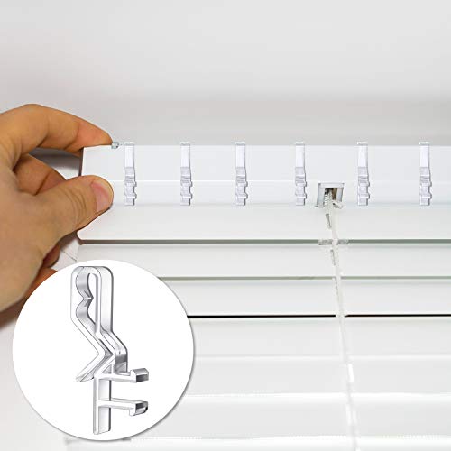 Clips de cenefa ocultos para persianas horizontales de plástico transparente de 1.85" 5