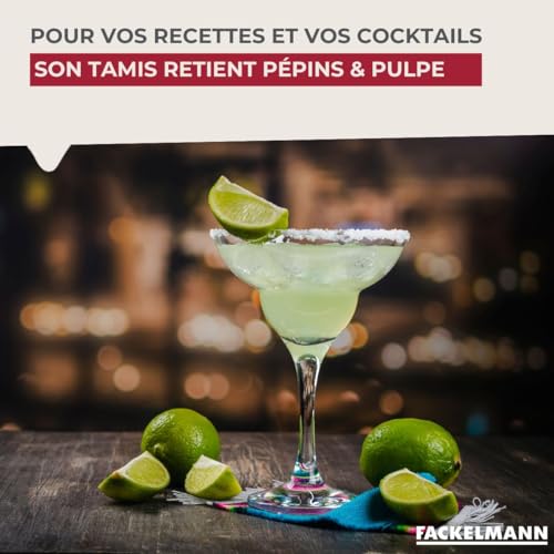 Fackelmann Presse-citron avec récipient récupérateur, jus fraîchement pressé sans pépins, ustensile de cuisine pour presser les citrons verts (couleur : jaune, blanc, jaune/vert - non sélectionnable – Image 6