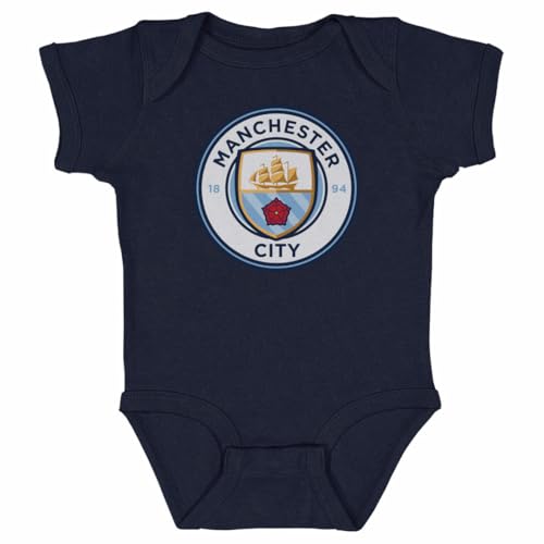 500 LEVEL Manchester City Primary Logo One-Piece Infant Bodysuit (Navy, 6M)