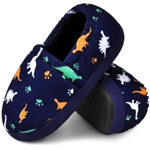 Kids Slippers Boys House shoes Anti Skid Bedroom Dinosaur