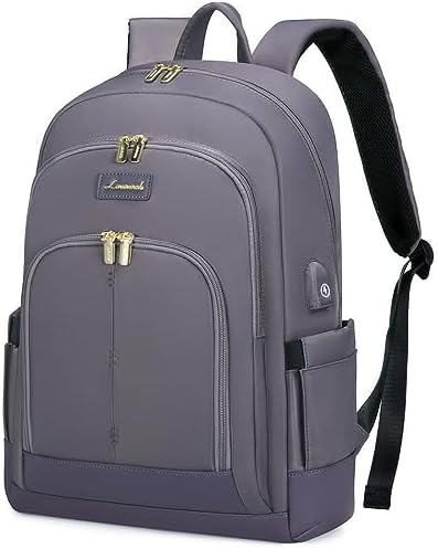 LOVEVOOK Travel Laptop Backpack Women,15.6 Inch Water Resistant Travel Backpack for Women,Work Computer Back Pack for Business,Large Capacity,Purple-Grey LOVEVOOK Travel Laptop Backpack Women,15.6 Inch Water Resistant Travel Backpack for Women,Work Computer Back Pack for Business,Large Capacity,Purple-Grey