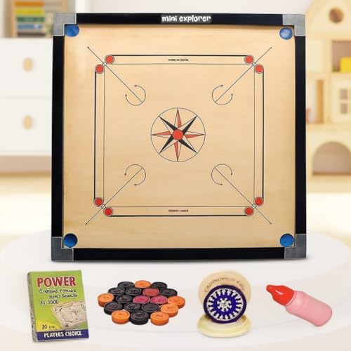 Mini Explorer Matte Finish Carrom Board for Professional Practice...