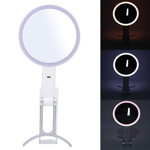 Espejo de aumento 30X con luz recargable de doble cara en ABS 3