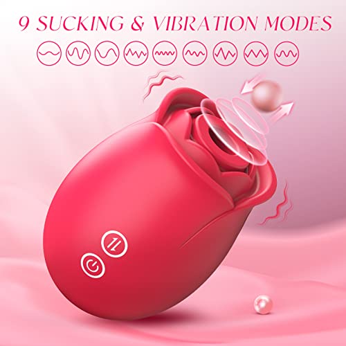 Rose Sex Toy For Women -Rose Sucking Vibrator Clitoral Nipple Stimulator With 18 Modes, G Spot Dildo Vibrator Rose Sucker, Personal Massager For Women Female Couples Adult #TOP2