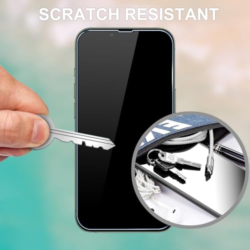 TENOC Screen Protector for iPhone 13 Pro Max & iPhone 14 Plus, 2-Pack Clear 9H Tempered Glass Film Cover Sensor Protection Case Friendly for 6.7 inch