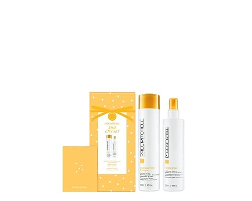 Paul Mitchell Set de regalo navideño para niños, champú sin lágrimas + espray desenredante, para bebés + niños de todas las edades