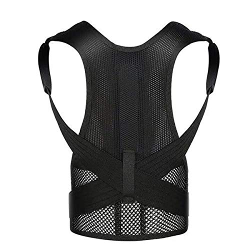 Lz Back back good correction hunchback child adult orthosis student men and women hunchback correction belt Shu Yuan invisible (Color : Black, Size : S)