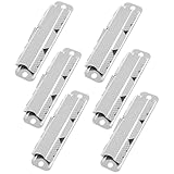 TEHAUX 6 Stück Metall Binder Clips Klemmbrett Klammern mit Vorlochung Langlebige Büroklammern zum Festen Halten von Dokumenten und Papieren für Schule und Büro
