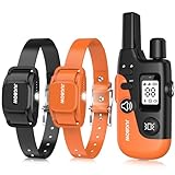 Jugbow Dog Training Collar 2 Dogs - 4200FT Dog Collars with Remote for Small Medium Large Dogs, LED Light E-Collar with Beep/Safe Static/Vibration Modes, IPX8 Waterproof Rechargeable E-Collars