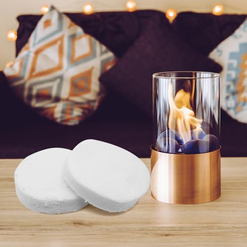 TETEWEVER 12 Stück Keramikwolle für Bioethanol 8,6×2,5cm Keramikwolle Rund Hitzebeständig Keramikschwamm für Bioethanol Kamin