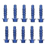 Ymiko Selbstschneidende Schraube, Motorrad Selbstschneidende Schrauben Kit Eloxierte Oberfläche Kompatibel mit 125 150 200 EXC XC SXF EXCF XCF 1997-2020(Blau)