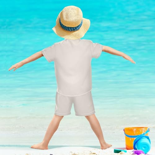 Image of 3T Toddler Boy Shorts Set Teal Hawaiian Button Down Shirts Summer Outfits for Little Boy