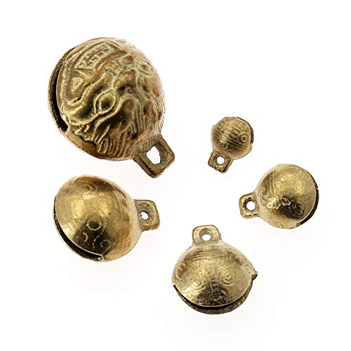 Ayecehi 5Pack Pet Bell Dog Collar Bells, Vintage Brass Cat Collar Bells, Pet Anti-Lost Bells #TOP2