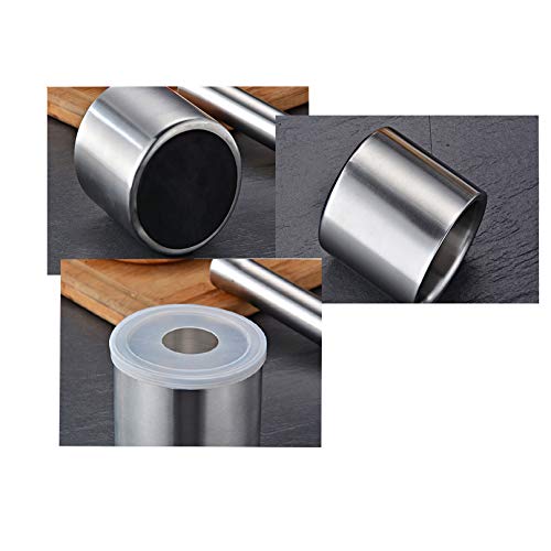 Brushed Stainless Steel Mortar And Pestle,Heavy Duty Spice Grinder Pill Crusher,With Non-Slip Base And Comfortable Grip,Can Be Used For Crushing Design #TOP6