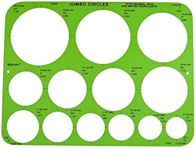 Westcott Giant Circle Geometric Stencils (144 Cases)