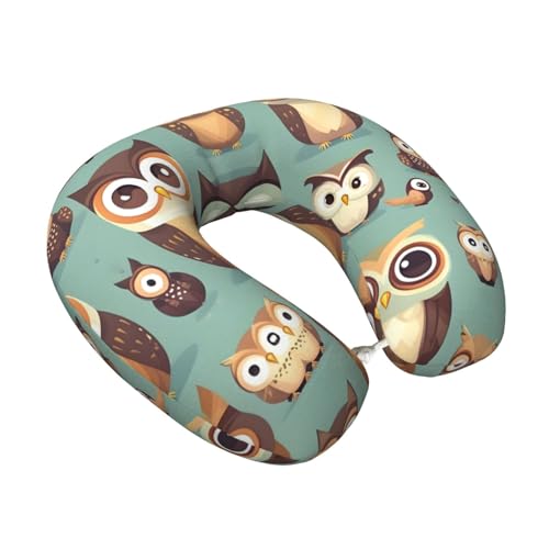 Almohada de Viaje con Diseño de Búhos Animales miniatura 2