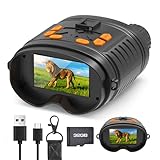 Night Vision Goggles - 4K Night Vision Binoculars for Adults, 3' HD Display and 10X Digital Zoom Infrared Binoculars 32GB TF Card Can Save Photo and Video for Hunting&Camping-Black