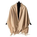 [maikun] マフラー レディース ストール 大判 ショール 秋 冬 柔らかい 結婚式 無地 クリスマスプレゼント ベージュ