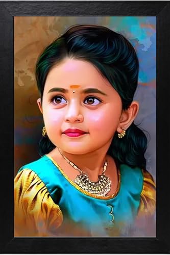 Image of Jadoun Customised and Personalised Oil Painting Frames for Wall Display Frame MDF Good Look Well Home Decor|Festival Birthday Gift|Anniversary Gift|Wall Decor| Gift For Someone (black 12x18)