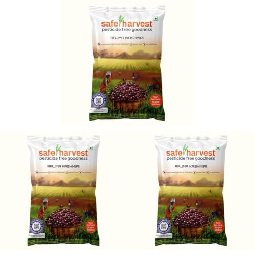 Image of Safe Harvest Unpolished Rajma Kashmiri | Pesticide-Free | Red Kidney Beans | Protein-Rich | Sourced from Women Farmers | Tested for 231 Pesticides | 500 g (Pack of 3)