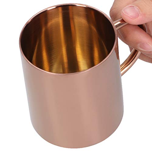 Copo de água com alça, talheres, copo de aço inoxidável, resistente à corrosão de camada dupla Escri