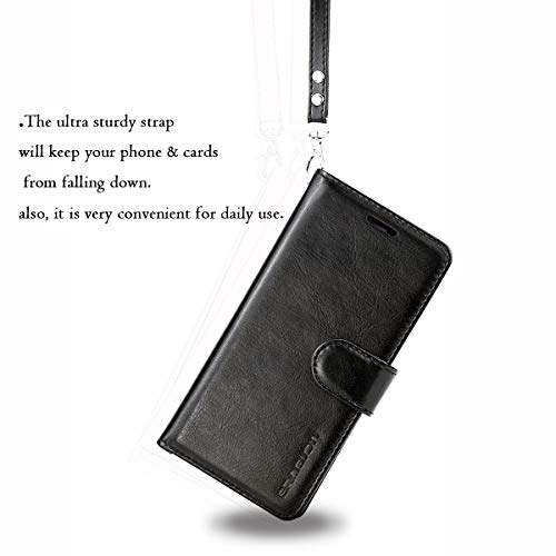 Eraglow Galaxy A10E Case,Galaxy A10E Wallet Case,Premium Pu Leather Wallet Flip Protective Phone Case Cover W/Card Slots & Kickstand For Samsung Galaxy A10E A10 E 2019(Black) #TOP5