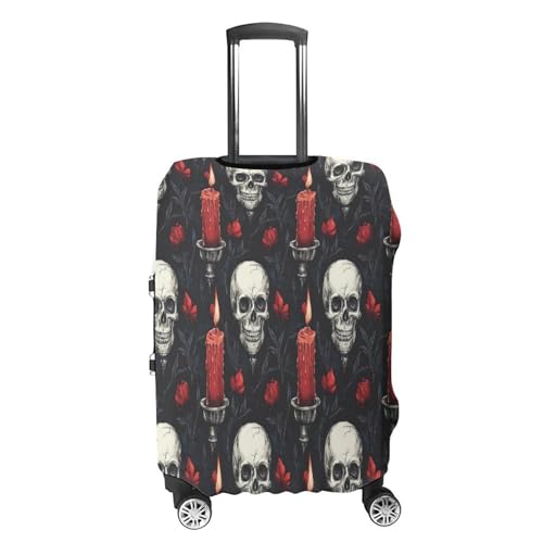 Skull Gothic Witchy Travel Suitcase Protector Luggage Cover Protective Washable Anti-scratch Baggage Cover4