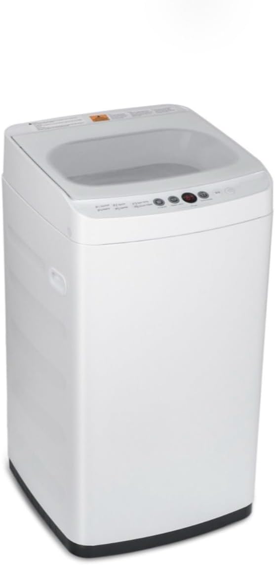 Compact Washing Machine – 1 Cu Ft Capacity Portable Washer White Ideal for Houses Apartments & Dorms