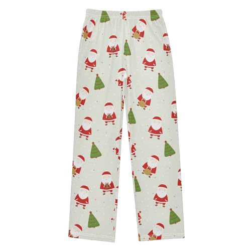 Boys' Pants Christmas Cute Santa New Year Long Bottoms Jogger Pants Elastic Waist Trousers with Pockets S-XL