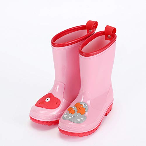 EnJoCho Kids Toddler Rubber Rain Shoes PVC Waterproof Rain Boot Non-Slip Cartoon Boots for Children Boys/Girls 3-9 Years3
