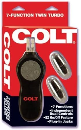 Bundle COLT 7-Function Twin Turbo Bullets and 2 pack of Pink Silicone Lubricant 3.3 oz