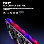 Interstellar V2 RS 120mm PC Reverse Blade Case Fan Infinity Mirror Module Daisy-Chain ARGB Fan Triple Pack Suitable Computer Cooling Fans 360mm AIO Cooler(Black-3Pack) - Image 2