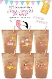 6 bunte FLAMINGO PARTY Geschenktüten - Tüten liebevoll bedruckt aus Kraftpapier, zum Verpacken von Geschenken, Gastgeschenken, Mitgebsel, Giveaways, Kindergeburtstag, Hochzeit.