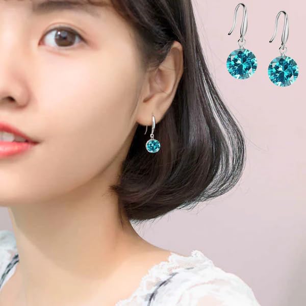 Image of Nilu's Collection Enchanting Light Weight Cubic Zircon Crystal Drop Earrings for Women and Girls, for Daily Use, Office Use