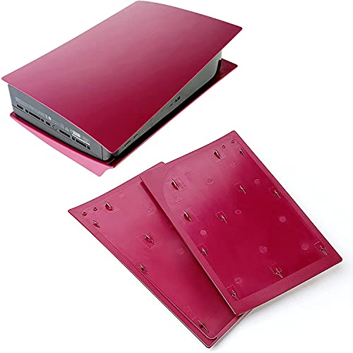 Image of New world Faceplate for PS5,for PS5 Faceplate Replacement Cover for PS5 , Anti-Scratch Dust Proof Protective Shell Cover for Playstation 5, Disk Edition -Cosmic Red