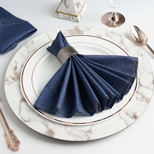 Pack de 5 Servilletas de Tela Denim 17" x 17" Poliester miniatura 2