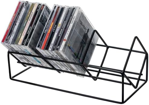 Amazon.com: AREAJD Retro Walnut-colored MDF CD Holder Desk Rack ...