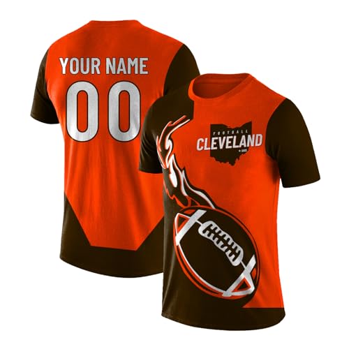 T-Shirt Foot Personnalisé Numéro Unique Crew Neck Doux pour Sport Outdoor