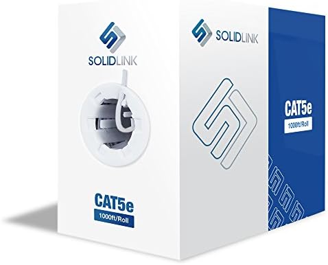 SolidLink - SL600 CAT5e 1000ft Premium UTP Ethernet Cable 24AWG 1000 Feet LAN Network Wire