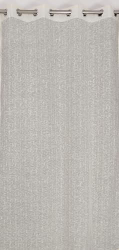 Image of Exporthub Cotton Sheer Curtains 9 feet Long Set of 2 for Long Door Curtains Cream Color - (EHSPR063 94)