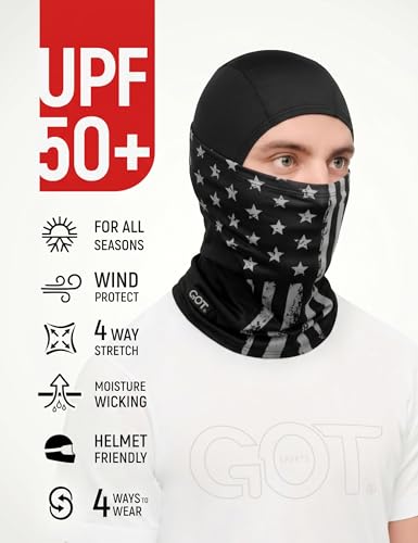 Image of UPF 50+ Balaclava Ski Mask for Men Women - UV Face Mask Motorcycle Shiesty | Windproof, Breathable, Hinge Design, Full & Half Face Coverage, Fits Under Helmet, Snowboarding, Skiing