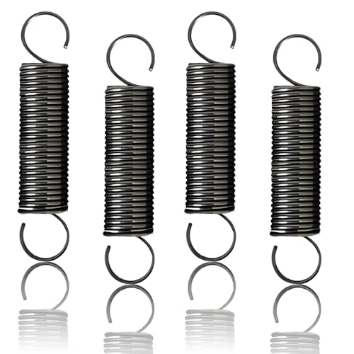 4 muelles de extensión de acero inoxidable con gancho, 60 mm de longitud, muelle de tensión, diámetro exterior de 15 mm, diámetro del alambre, 2,2 mm, doble gancho, muelle de tracción en espiral, 2,2