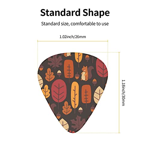 Autumn Forest Lot de 12 médiators pour guitare acoustique électrique Motif écureuil mignon - Les Beatles, Paul McCartney, John Lennon, RIngo Starr, George Harrison Autumn Forest Lot de 12 médiators pour guitare acoustique électrique Motif écureuil mignon – Image 5