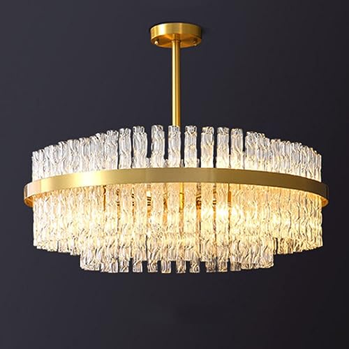 Lustre en cristal scandinave suspension G9 or 60cm luminaire salon